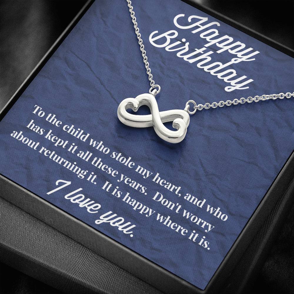 Happy Birthday Infinity Hearts Necklace
