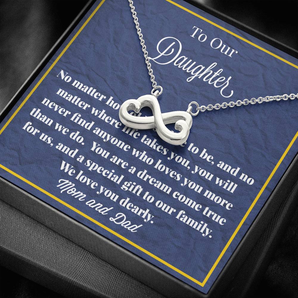 To Our Daughter Infinity Hearts Necklace