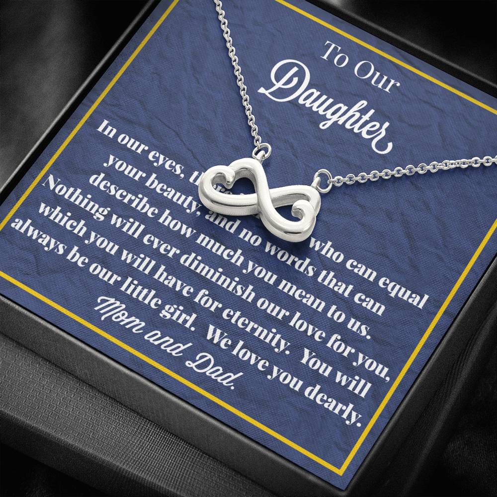 To Our Daughter Infinity Hearts Necklace