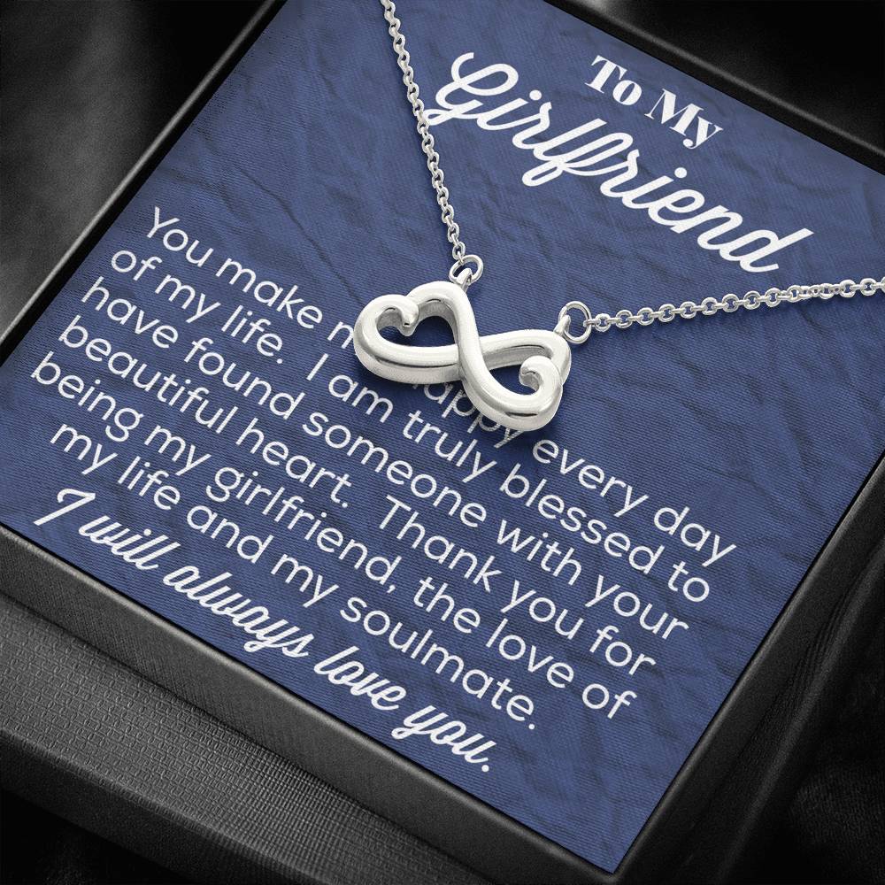 To My Girlfriend Infinity Hearts Necklace