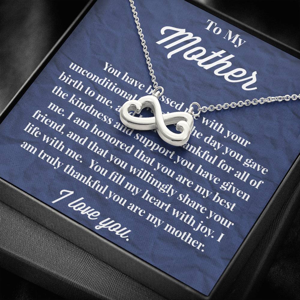 To My Mother Infinity Hearts Necklace - Jewelry for Mom - Gift for Mom