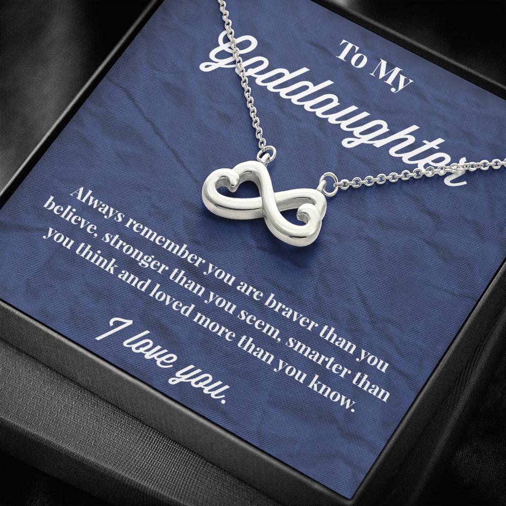 To My Goddaughter Infinity Hearts Necklace - Jewelry for Goddaughter - Gift for Goddaughter