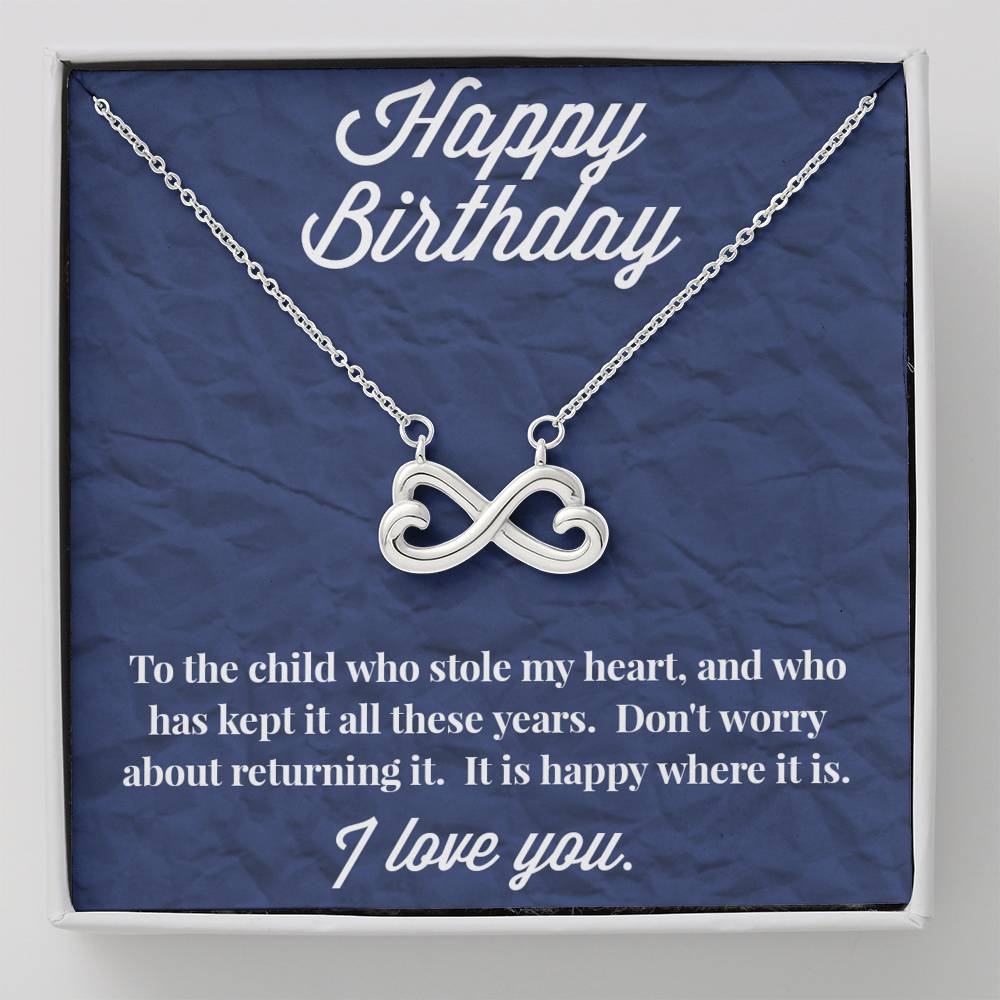 Happy Birthday Infinity Hearts Necklace