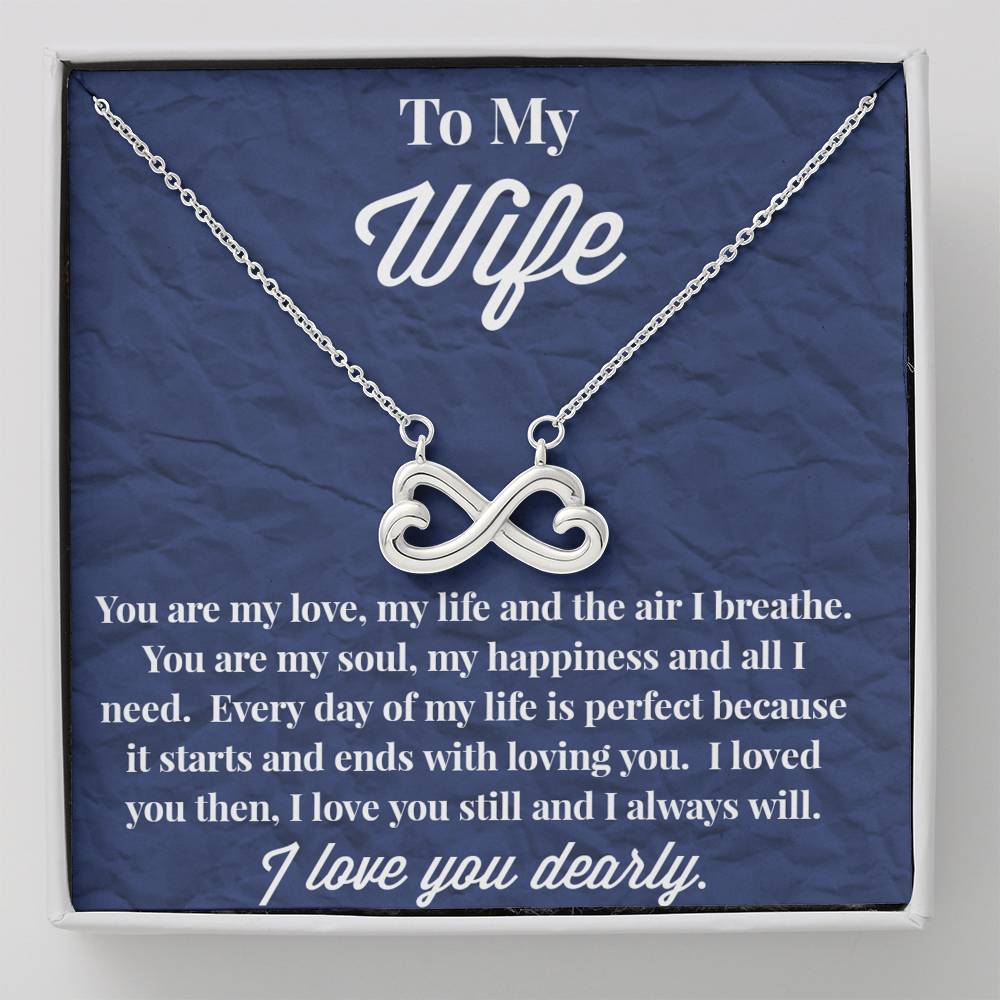 To My Wife Infinity Hearts Necklace