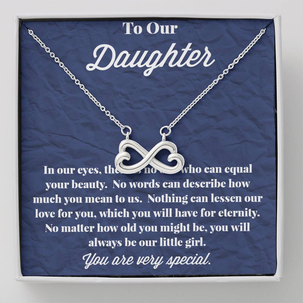 To Our Daughter Infinity Hearts Necklace