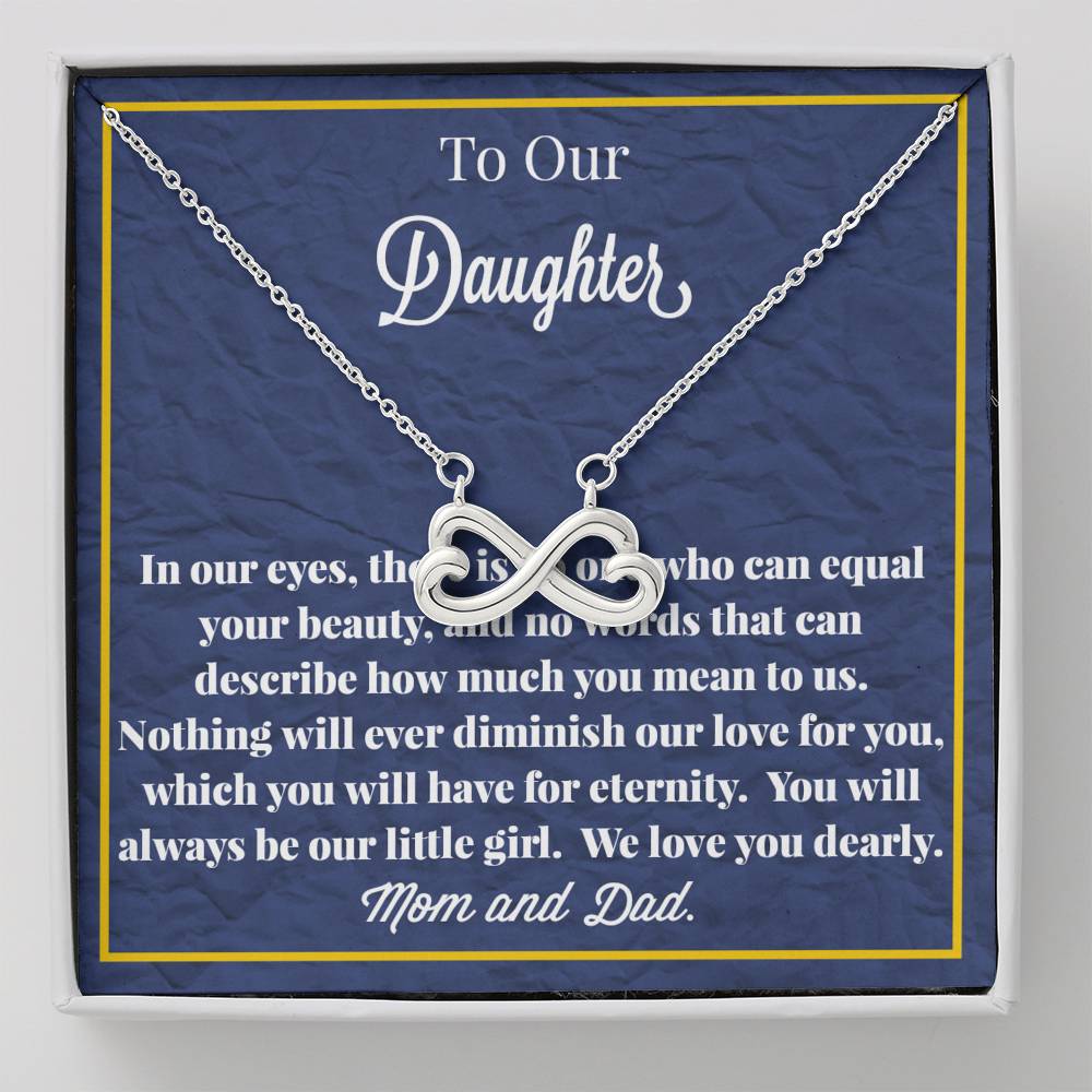 To Our Daughter Infinity Hearts Necklace