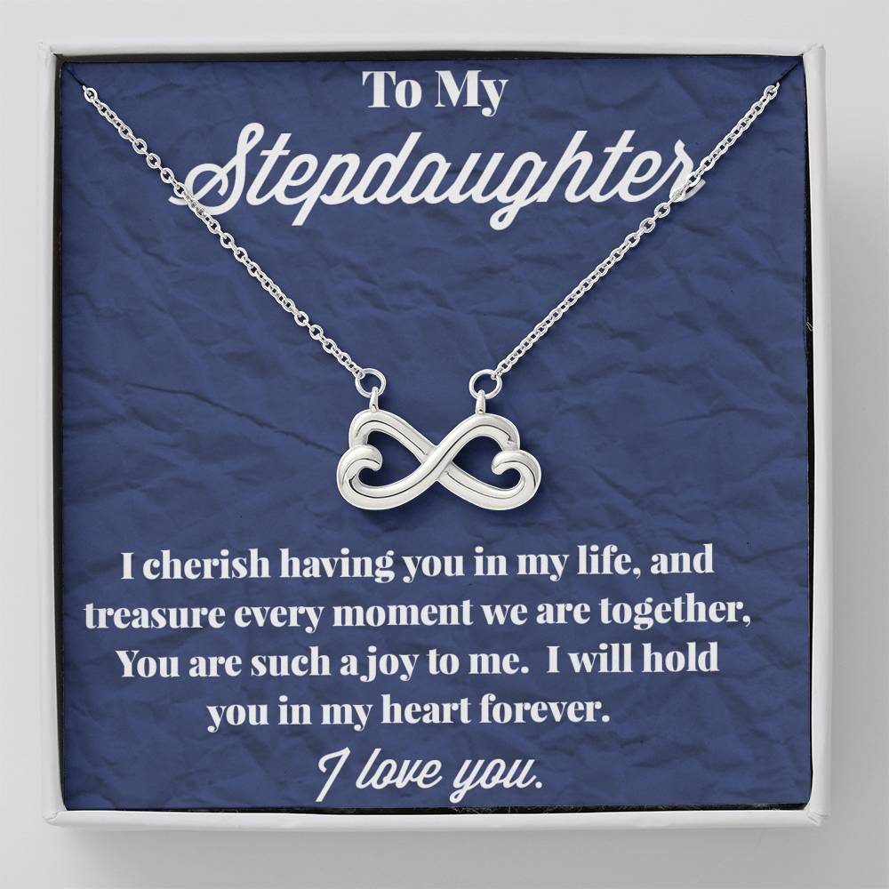 To My Stepdaughter Infinity Hearts Necklace