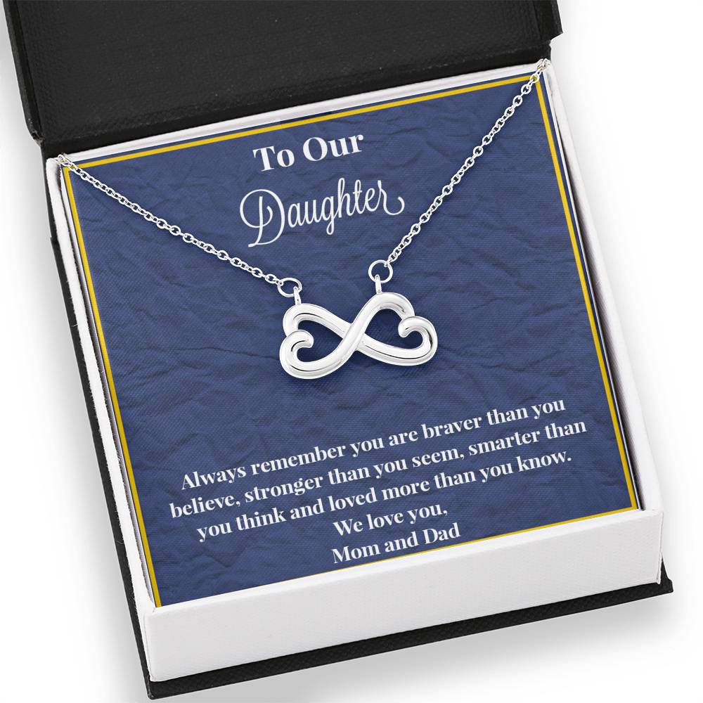 To Our Daughter Always Remember Infinity Hearts Necklace