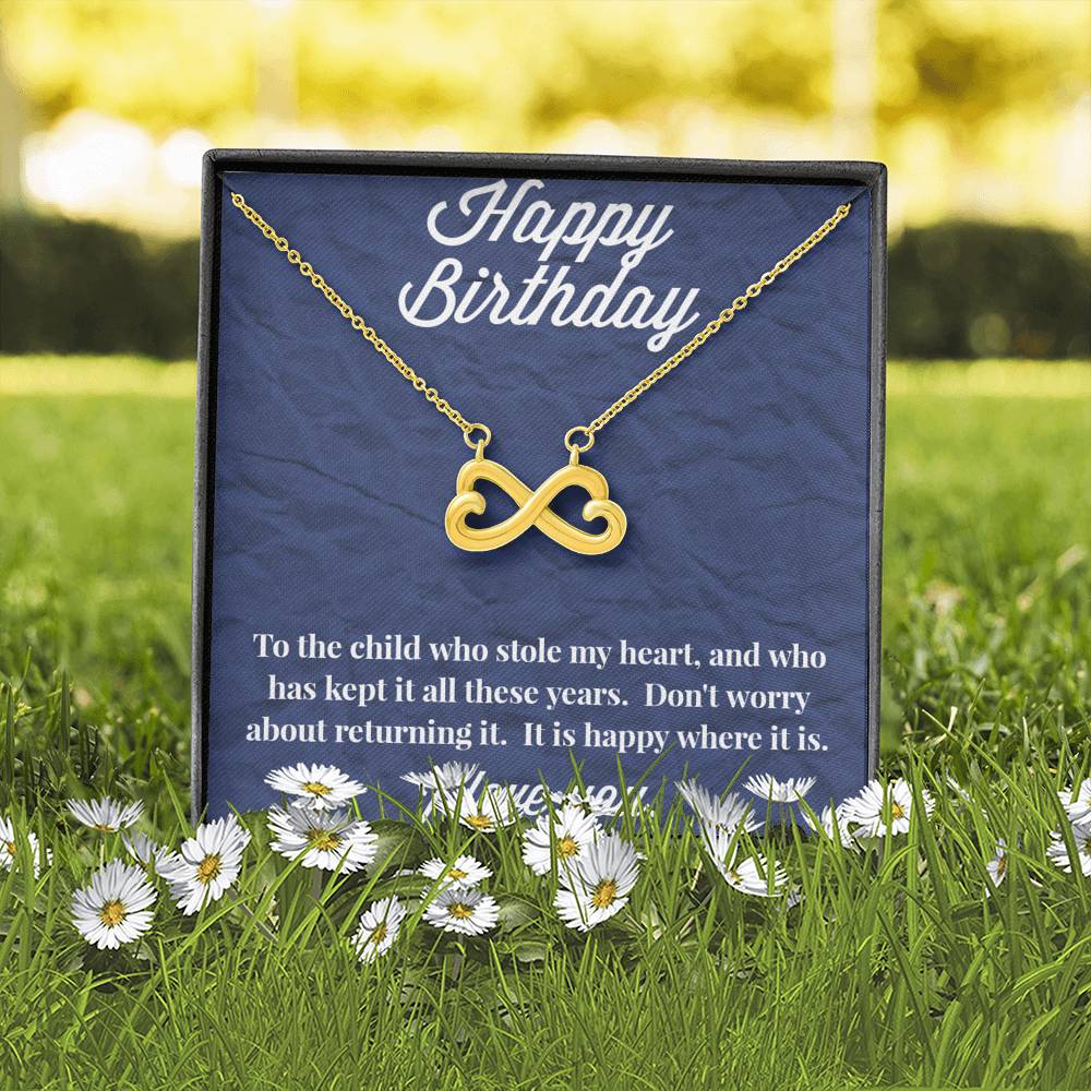 Happy Birthday Infinity Hearts Necklace