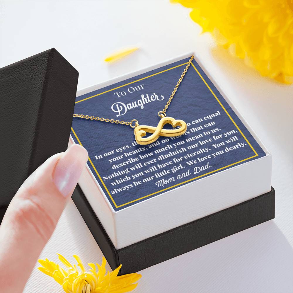 To Our Daughter Infinity Hearts Necklace