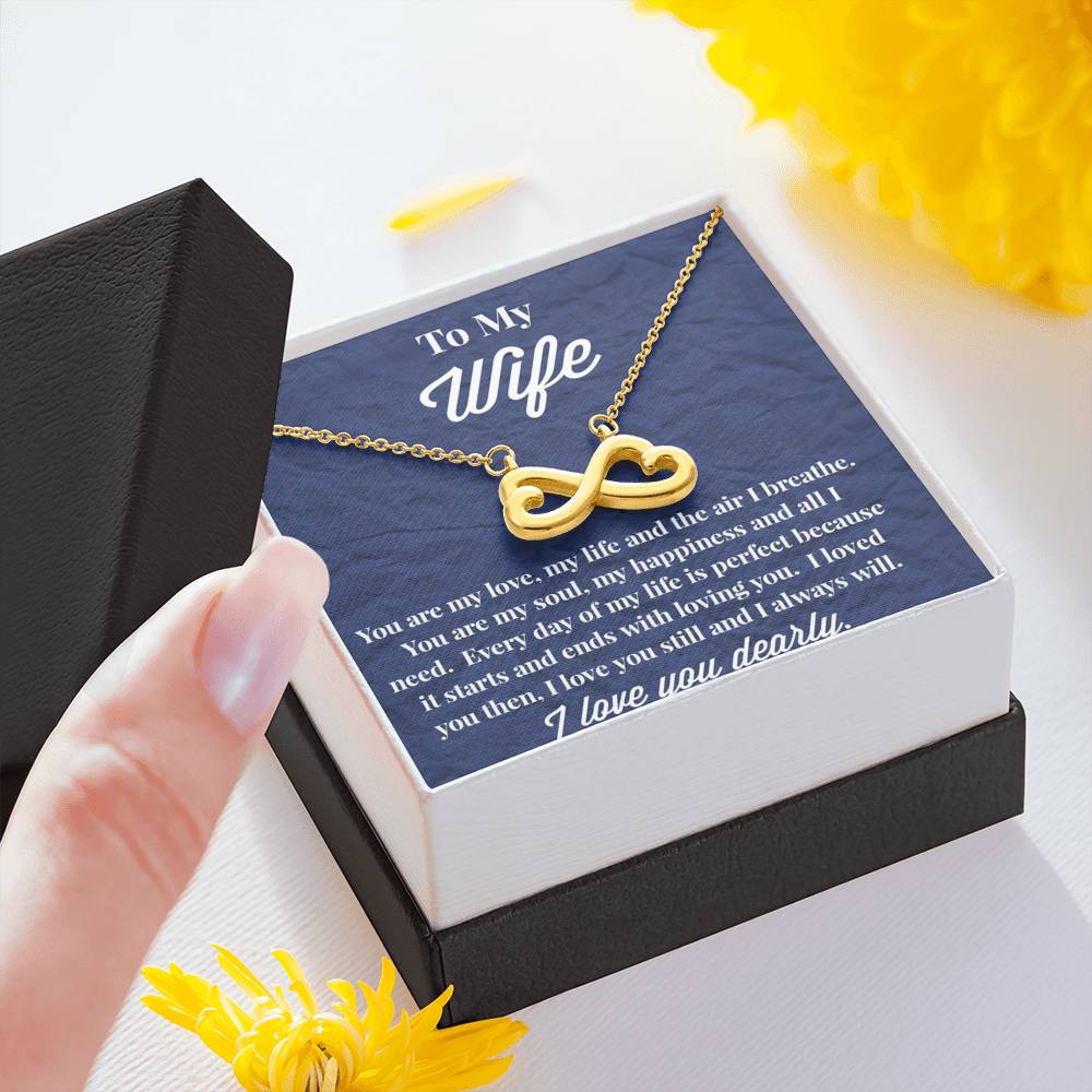 To My Wife Infinity Hearts Necklace