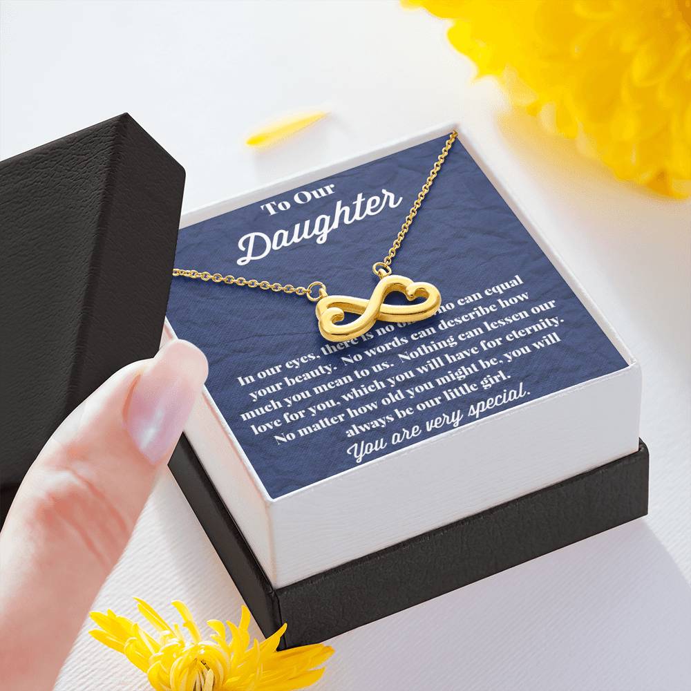 To Our Daughter Infinity Hearts Necklace
