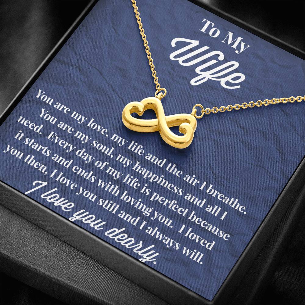To My Wife Infinity Hearts Necklace