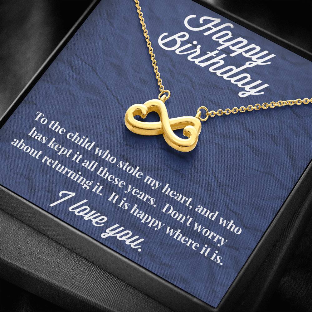Happy Birthday Infinity Hearts Necklace