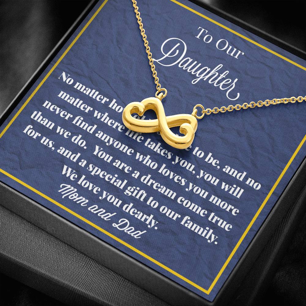 To Our Daughter Infinity Hearts Necklace