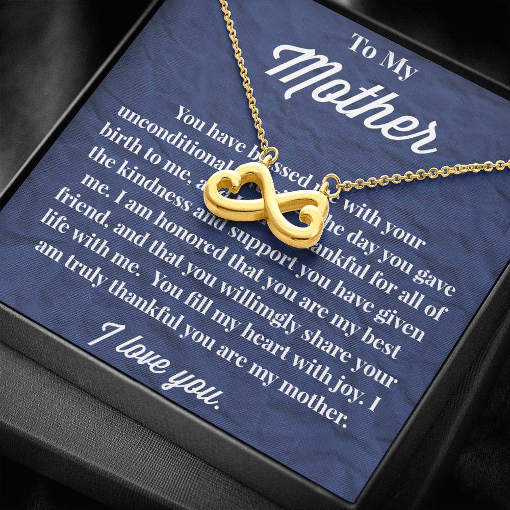 To My Mother Infinity Hearts Necklace - Jewelry for Mom - Gift for Mom