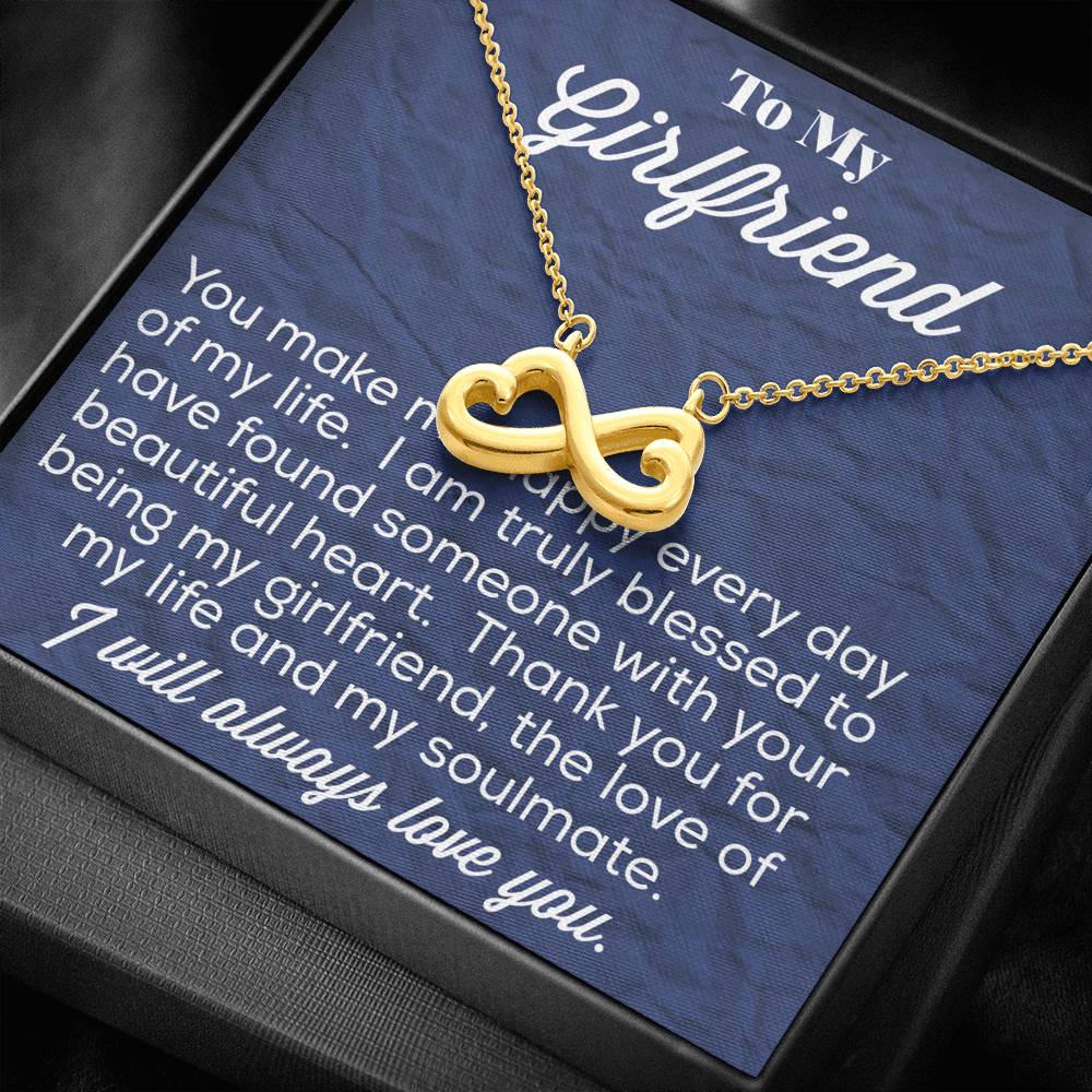 To My Girlfriend Infinity Hearts Necklace