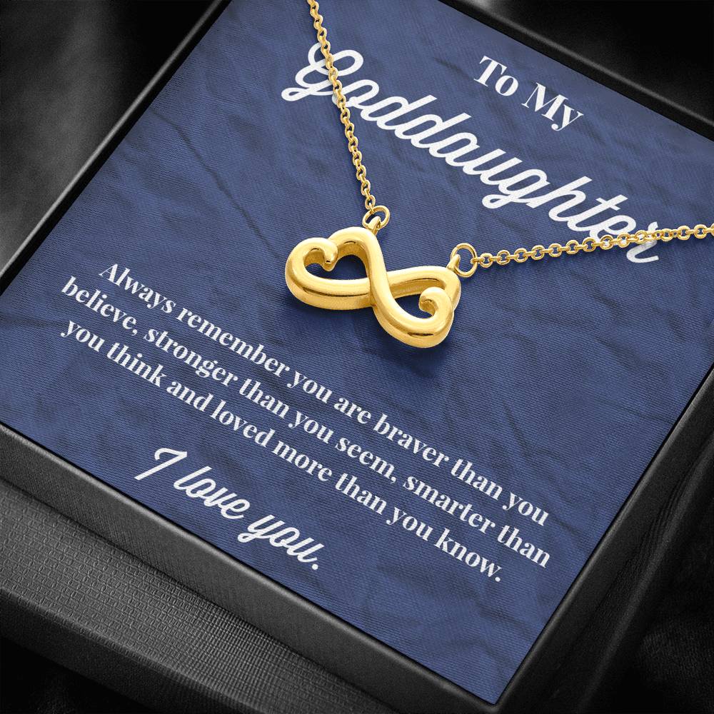 To My Goddaughter Infinity Hearts Necklace - Jewelry for Goddaughter - Gift for Goddaughter