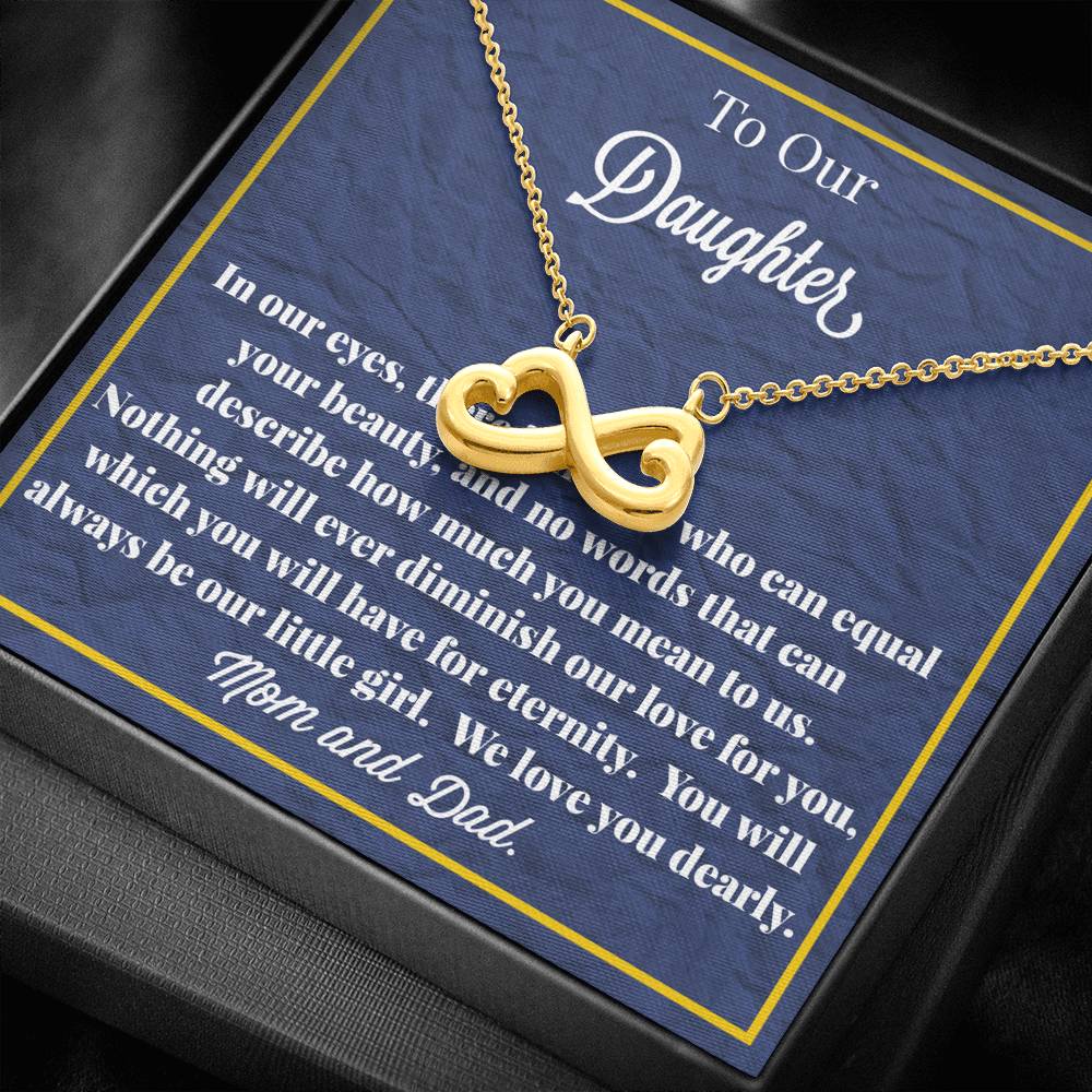 To Our Daughter Infinity Hearts Necklace