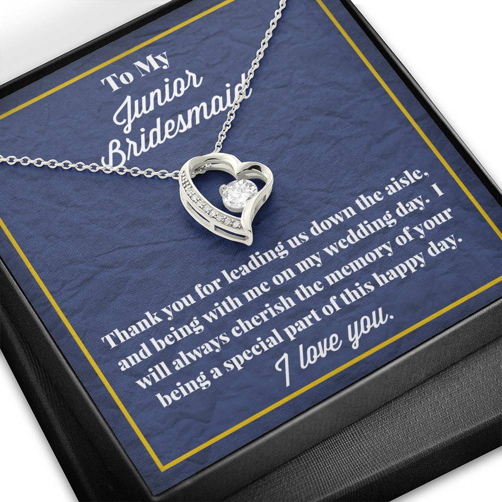 To My Junior Bridesmaid Forever Love Necklace