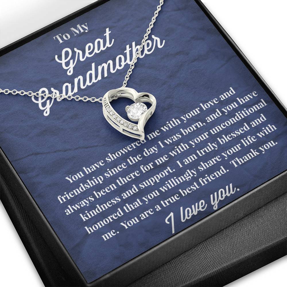To My Great Grandmother Forever Love Necklace - Jewelry for Grandmother - Gift for Grandmother