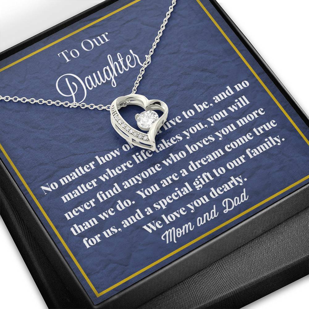 To Our Daughter Double Hearts Necklace