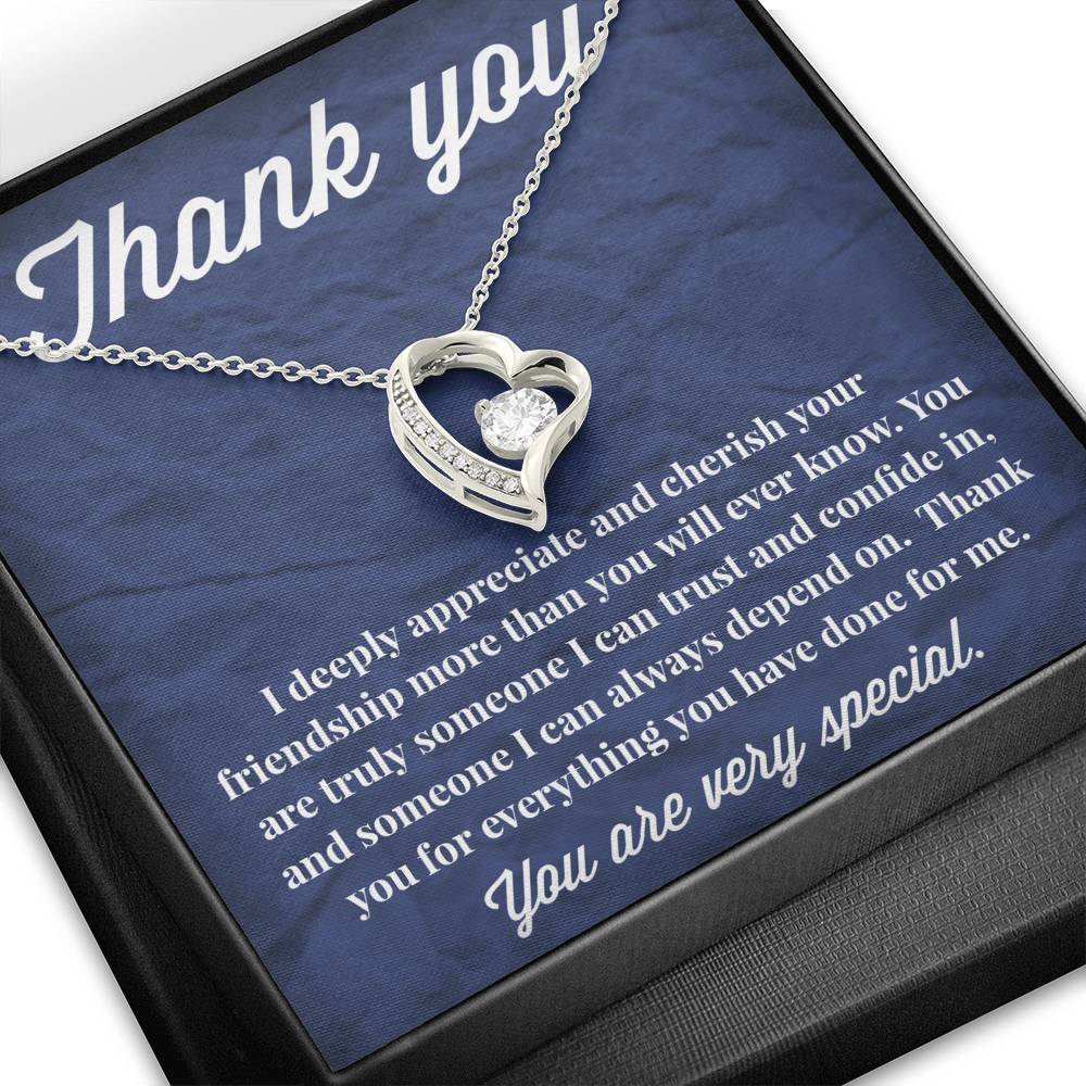 Thank You Forever Love Necklace - Thank You Gift - Necklace for Friend