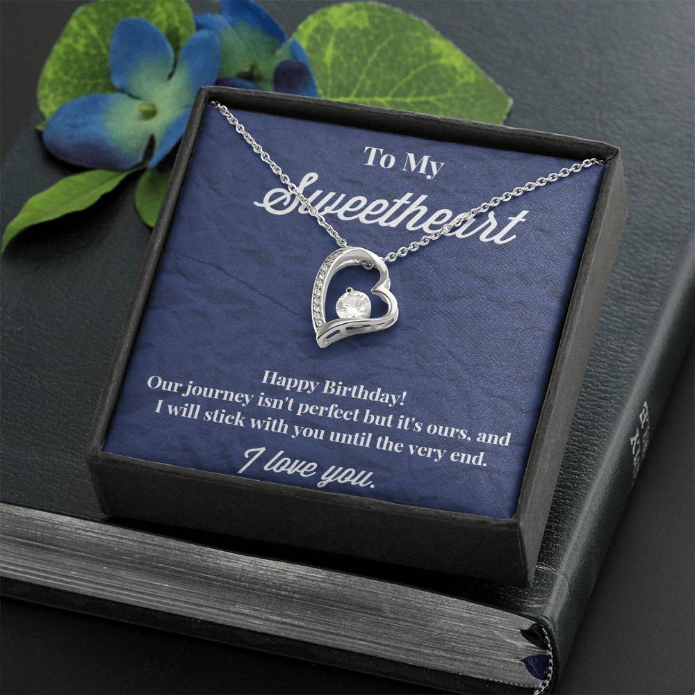 Happy Birthday To My Sweetheart Forever Love Necklace - Sweetheart Necklace - Jewelry for Wife - Necklace for Wife
