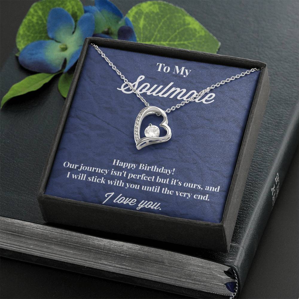Happy Birthday To My Soulmate Forever Love Necklace - Jewelry for Wife - Necklace for Wife
