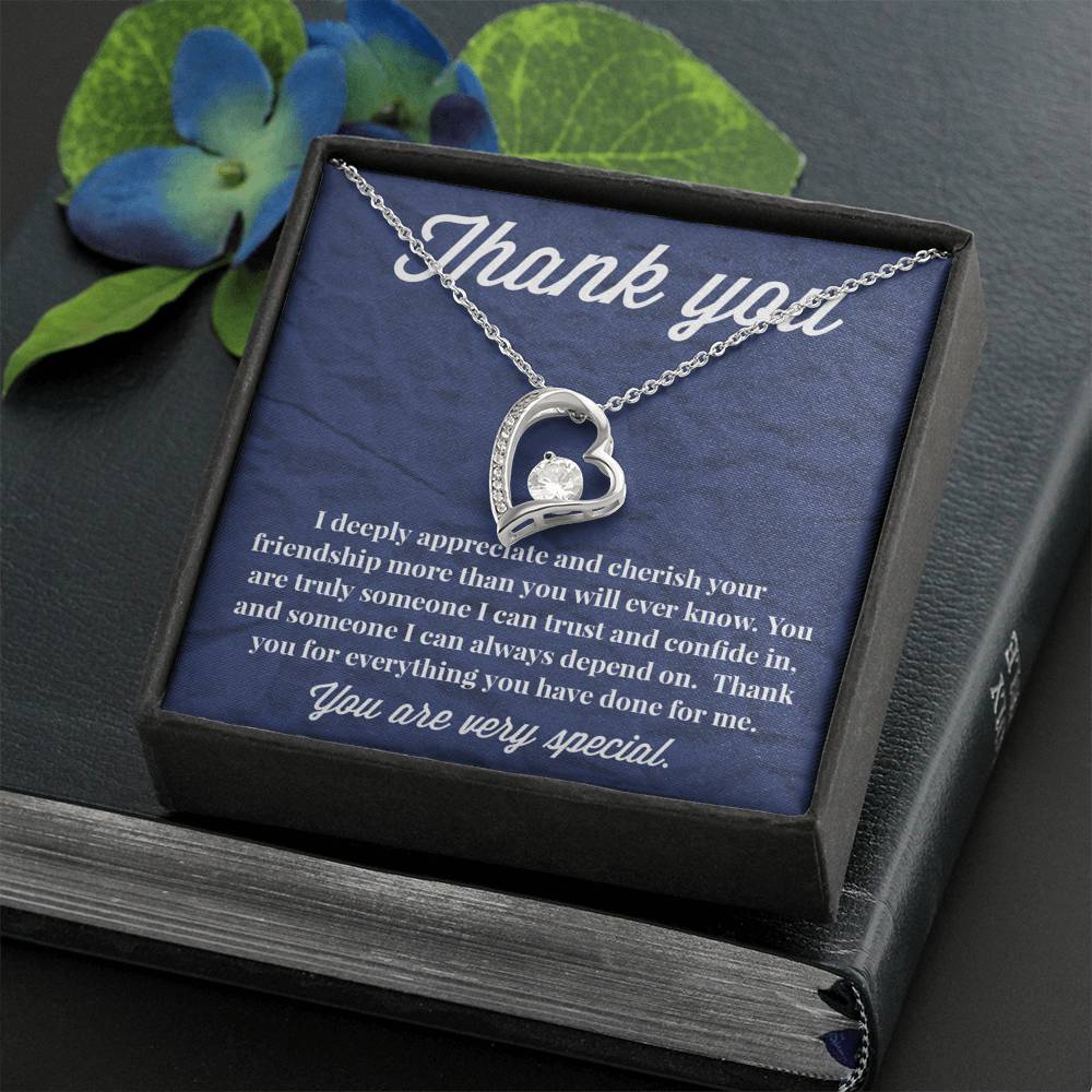 Thank You Forever Love Necklace - Thank You Gift - Necklace for Friend