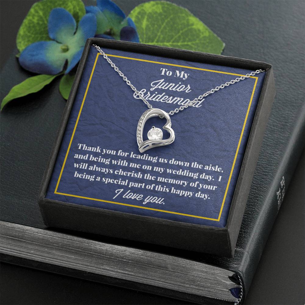 To My Junior Bridesmaid Forever Love Necklace
