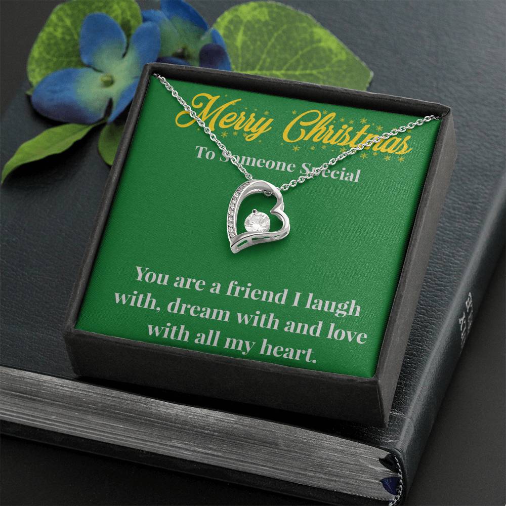 Merry Christmas To My Friend Forever Love Necklace - Gift for Friend - Necklace for A Friend