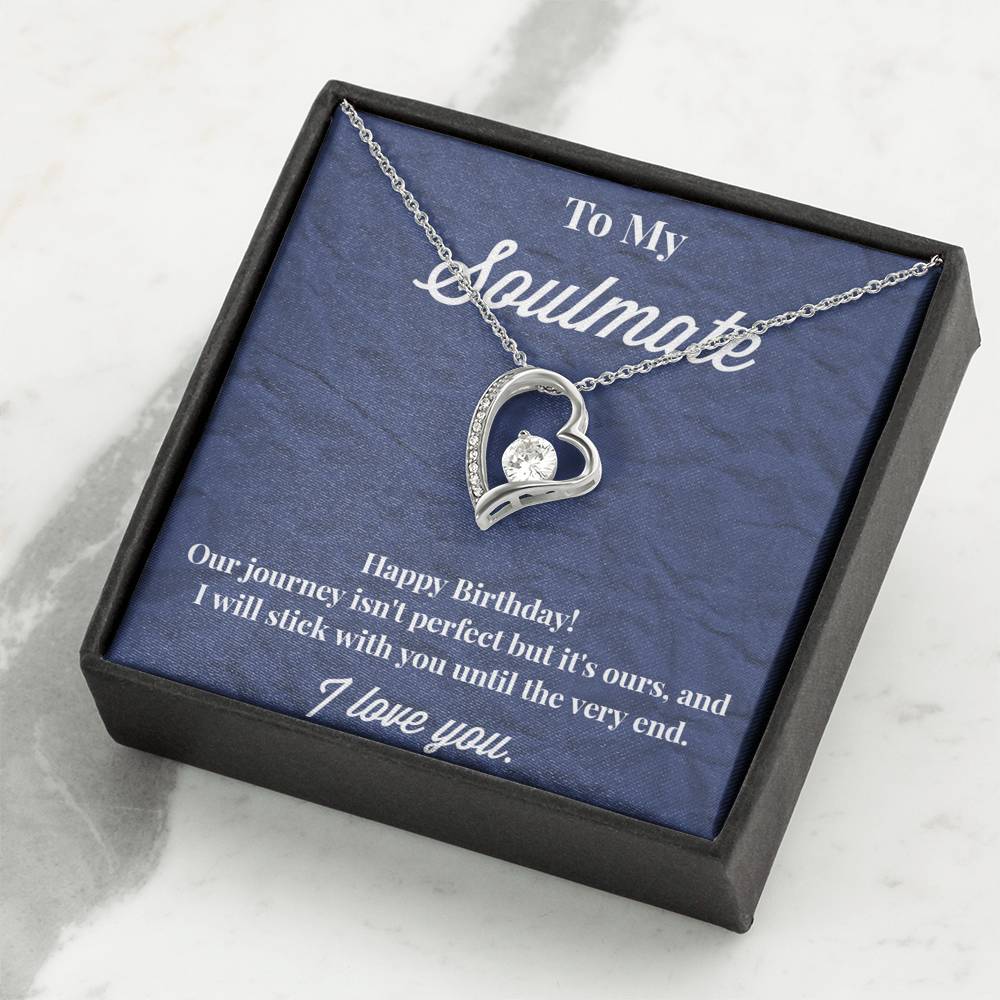 Happy Birthday To My Soulmate Forever Love Necklace - Jewelry for Wife - Necklace for Wife