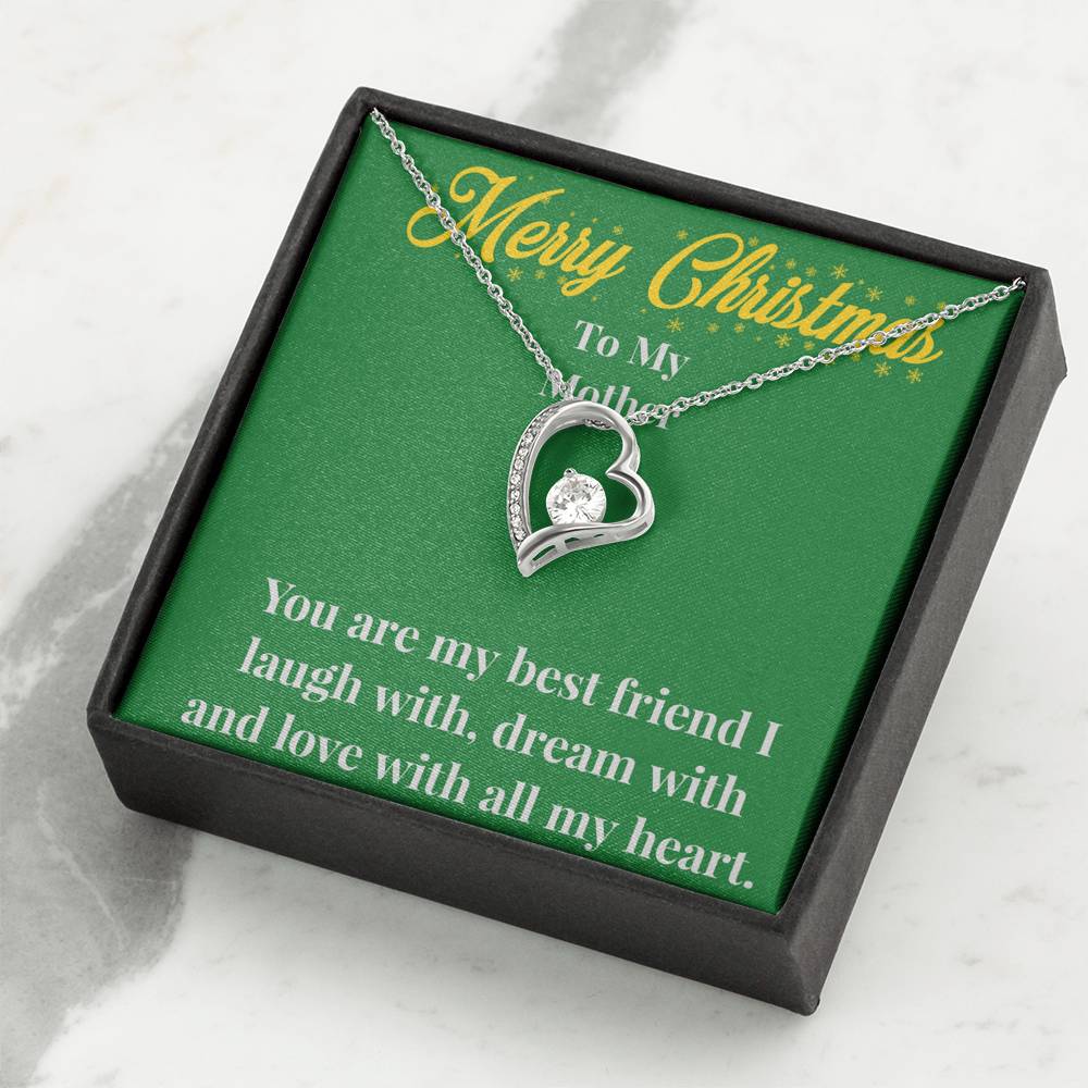 Merry Christmas To My Mother Forever Love Necklace - Gift for Mom - Necklace for Mom