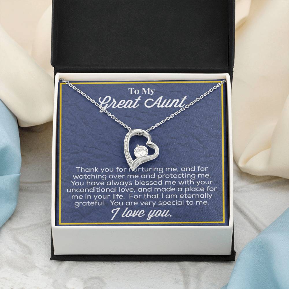 To My Great Aunt Forever Love Necklace