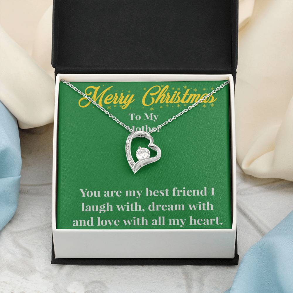 Merry Christmas To My Mother Forever Love Necklace - Gift for Mom - Necklace for Mom