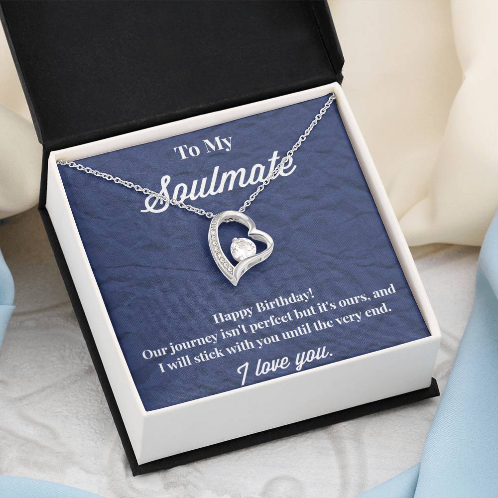 Happy Birthday To My Soulmate Forever Love Necklace - Jewelry for Wife - Necklace for Wife