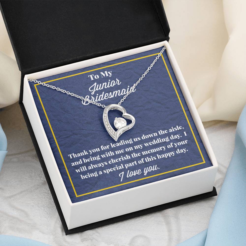 To My Junior Bridesmaid Forever Love Necklace