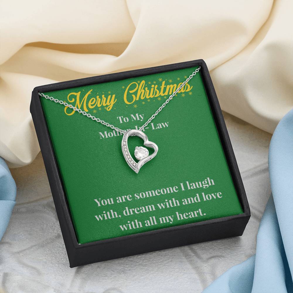 Merry Christmas To My Mother-In-Law Forever Love Necklace - Gift for Mother - Necklace for Mother-In-Law