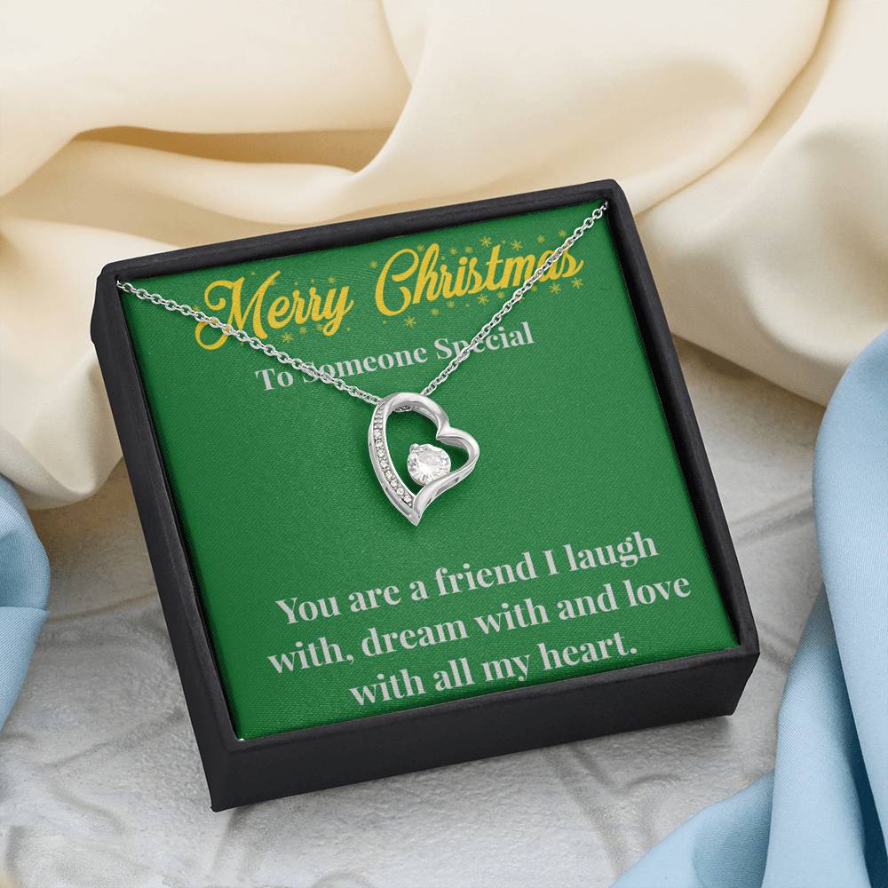 Merry Christmas To My Friend Forever Love Necklace - Gift for Friend - Necklace for A Friend