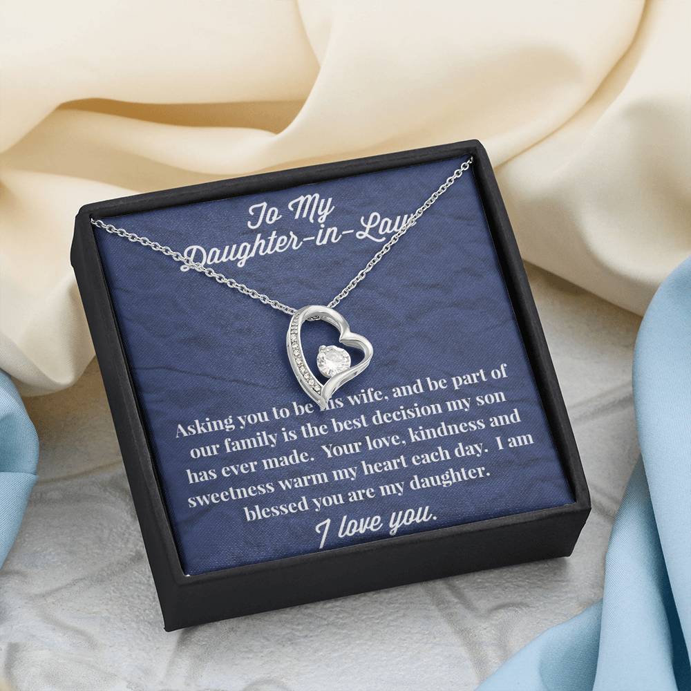 To My Daughter-in-Law Forever Love Necklace - Gift for Daughter- Necklace for Daughter-in-Law
