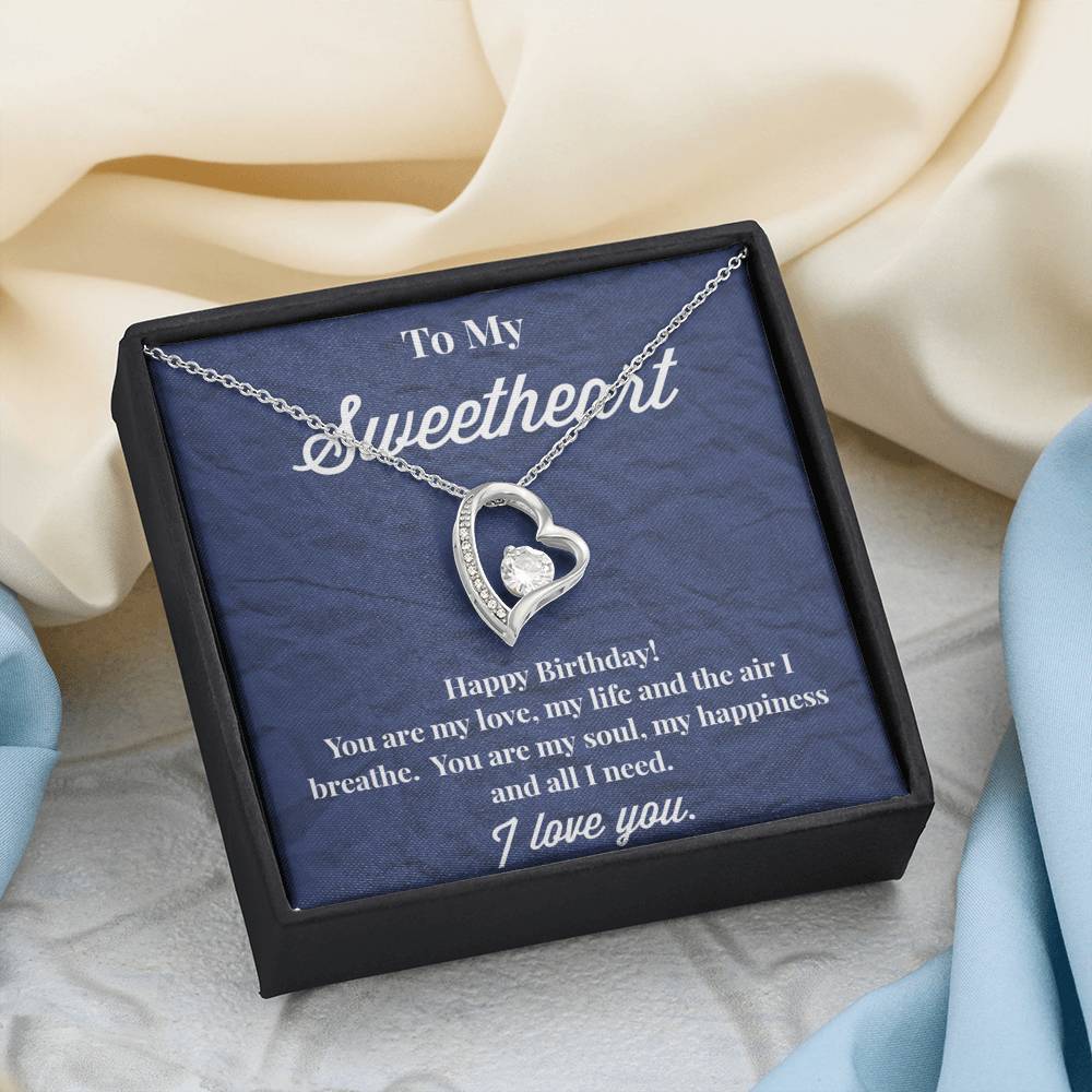 Happy Birthday To My Sweetheart Forever Love Necklace - Jewelry for Wife - Necklace for Wife