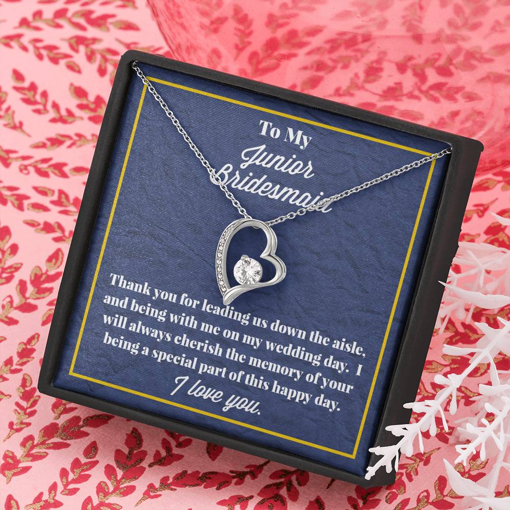To My Junior Bridesmaid Forever Love Necklace