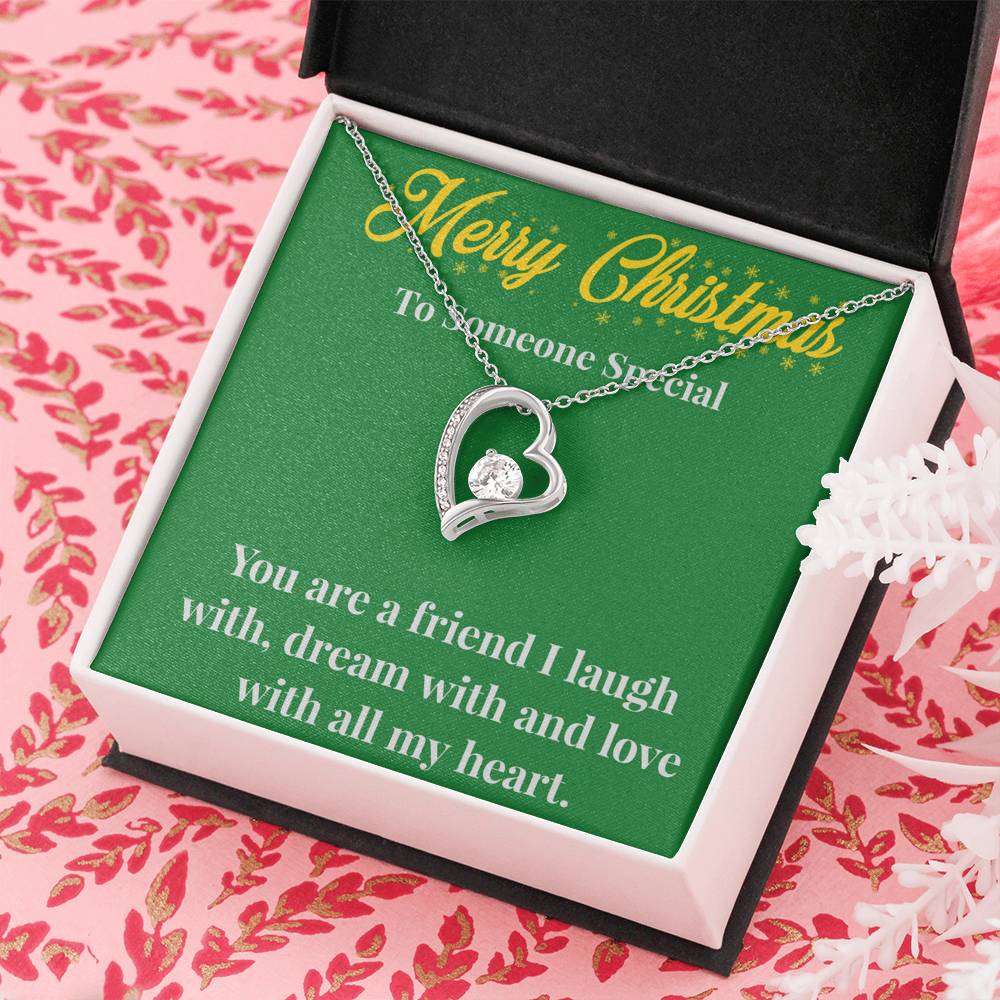 Merry Christmas To My Friend Forever Love Necklace - Gift for Friend - Necklace for A Friend