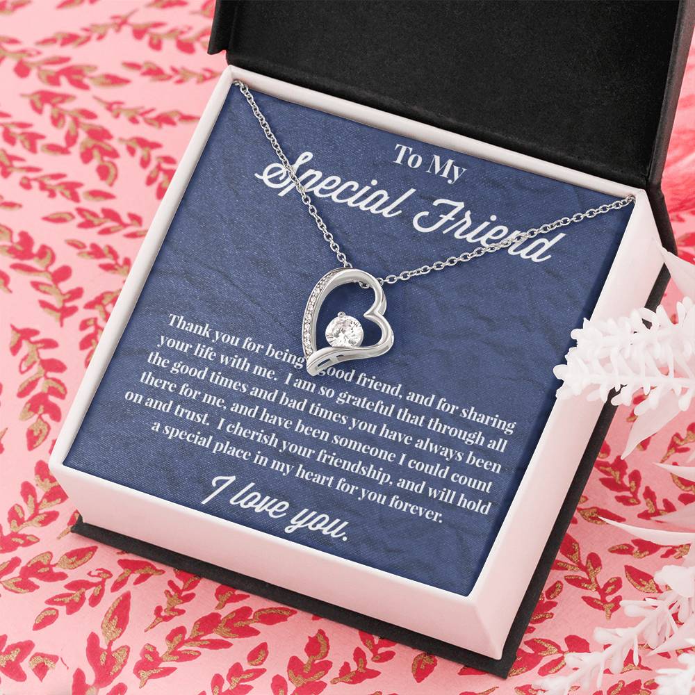 To My Special Friend Forever Love Necklace, Gift for Best Friend, Necklace for Friend