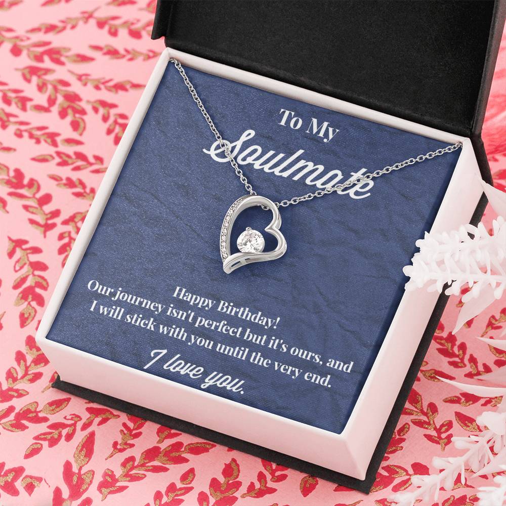 Happy Birthday To My Soulmate Forever Love Necklace - Jewelry for Wife - Necklace for Wife
