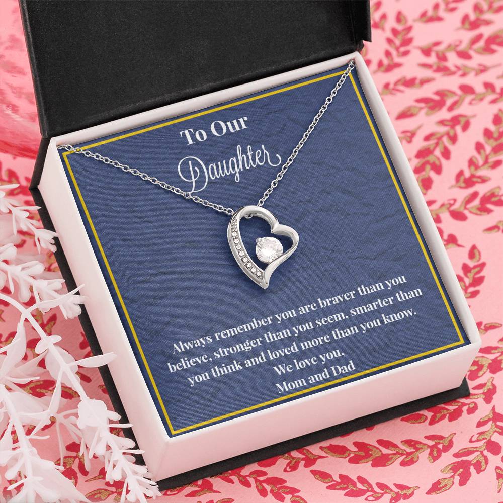 To Our Daughter Always Remember Forever Love Necklace