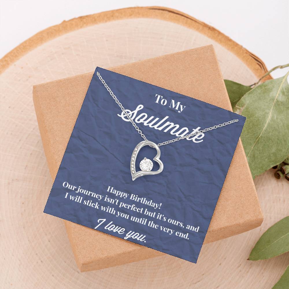 Happy Birthday To My Soulmate Forever Love Necklace - Jewelry for Wife - Necklace for Wife