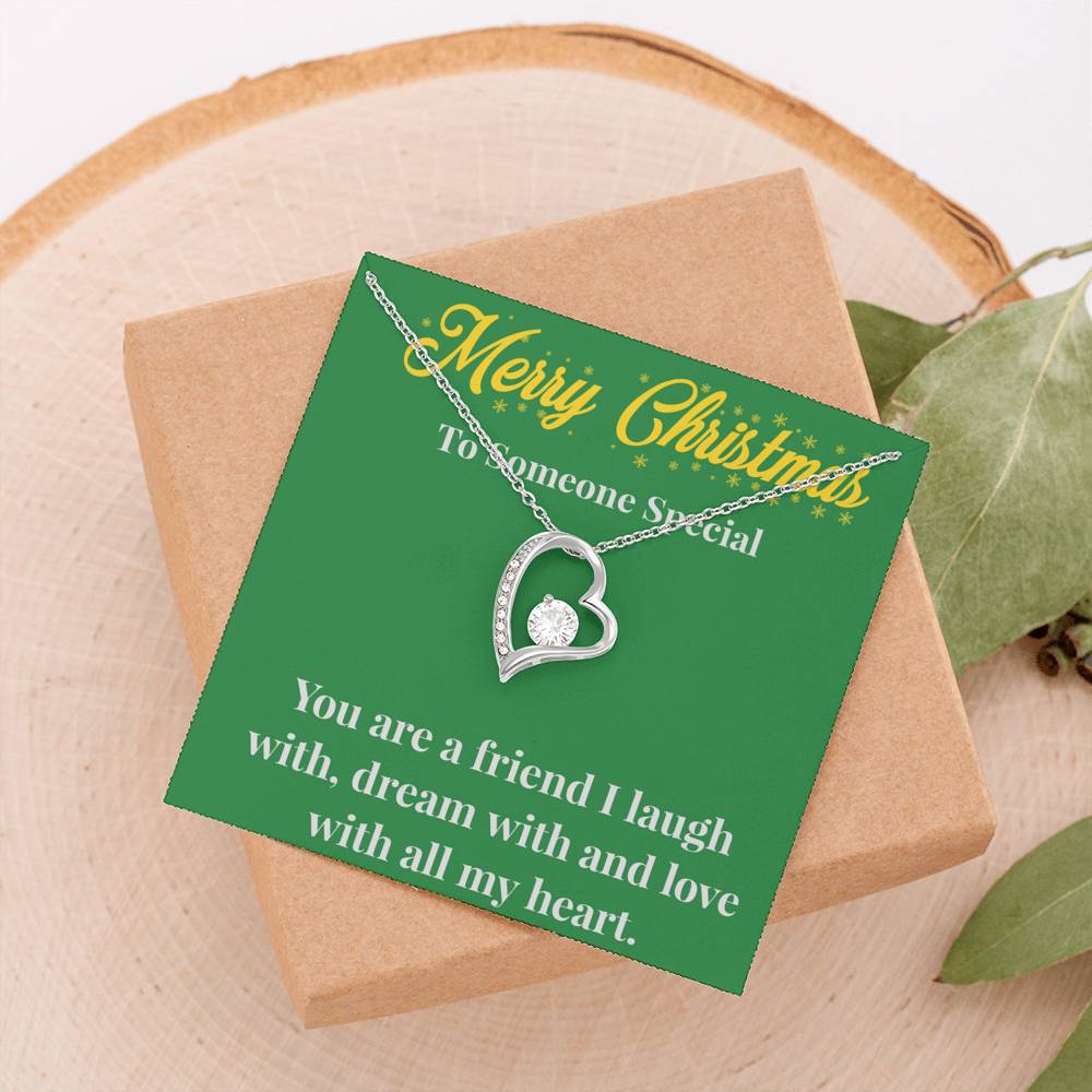 Merry Christmas To My Friend Forever Love Necklace - Gift for Friend - Necklace for A Friend