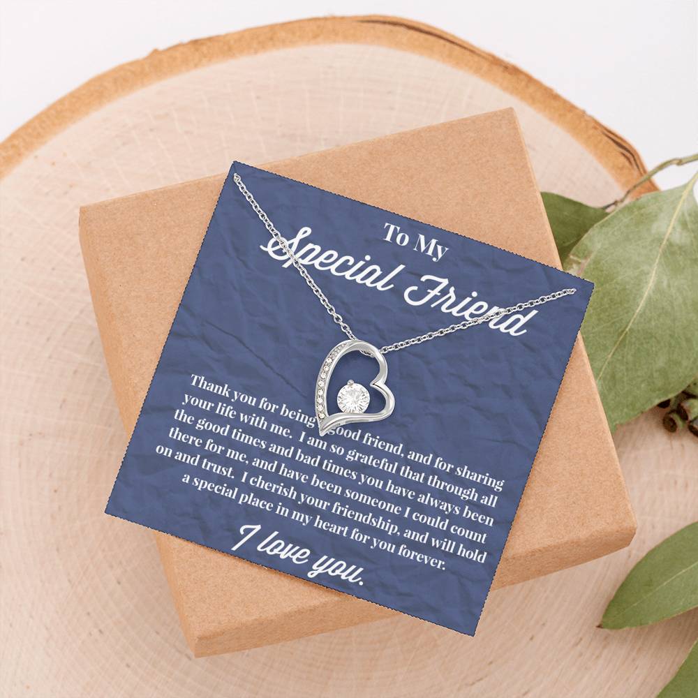 To My Special Friend Forever Love Necklace, Gift for Best Friend, Necklace for Friend